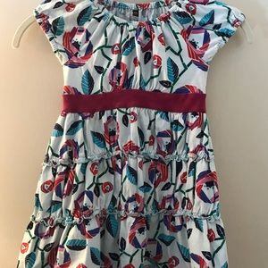 Tea Mosaic Rose tiered ruffle twirl dress size 2